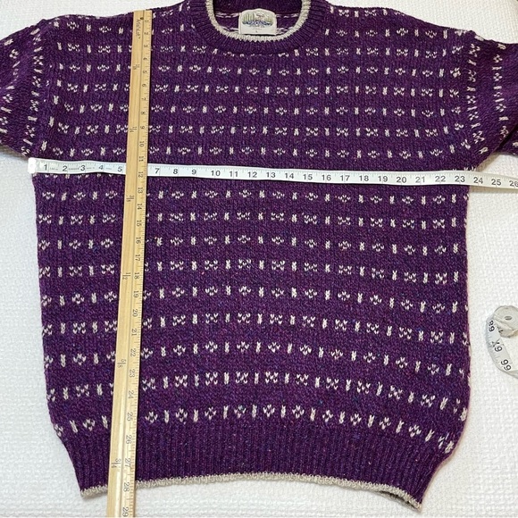 Vintage Alps Wool Crew Neck Pullover Grandpa Sweater Merrimac Valley New England - Picture 9 of 11